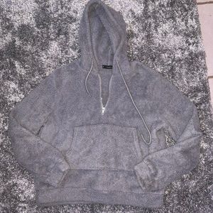 Fluffy quarter zip jacket!